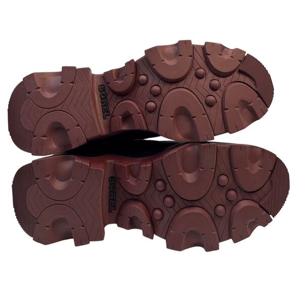 Sorel Chelsea Boot Brex Women's 6.5 Waterproof Leather Cinder Black Pull On Lug - Picture 6 of 10